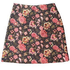 Loft Floral A-Line Mini Skirt